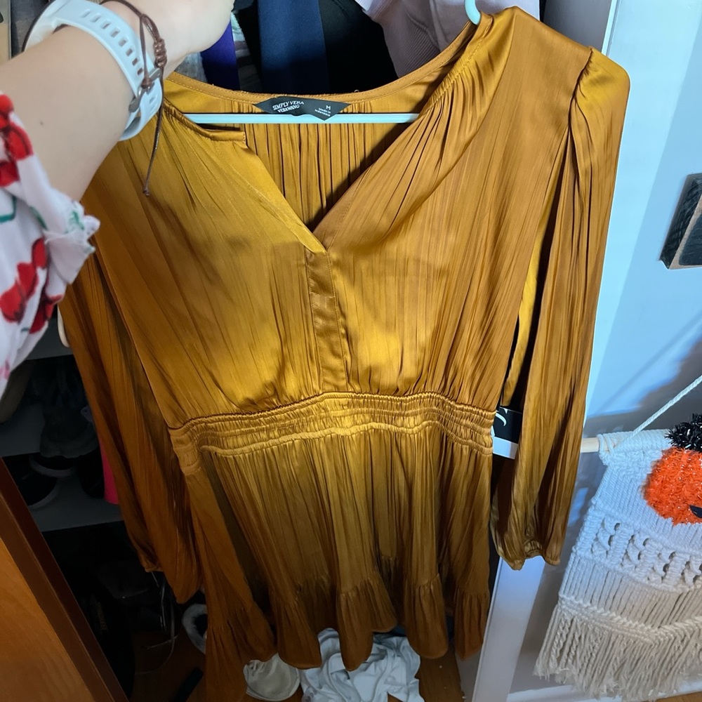 Simply Vera Vera Wang Mustard Blouse